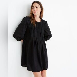 Madewell Embroidered Pintuck Mini Dress